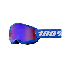 100% STRATA 2 GOGGLE BLUE - MIRROR RED/BLUE LENS1