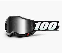 100%ACCURI 2 GOGGLE BLACK - MIRROR SILVER LENS1
