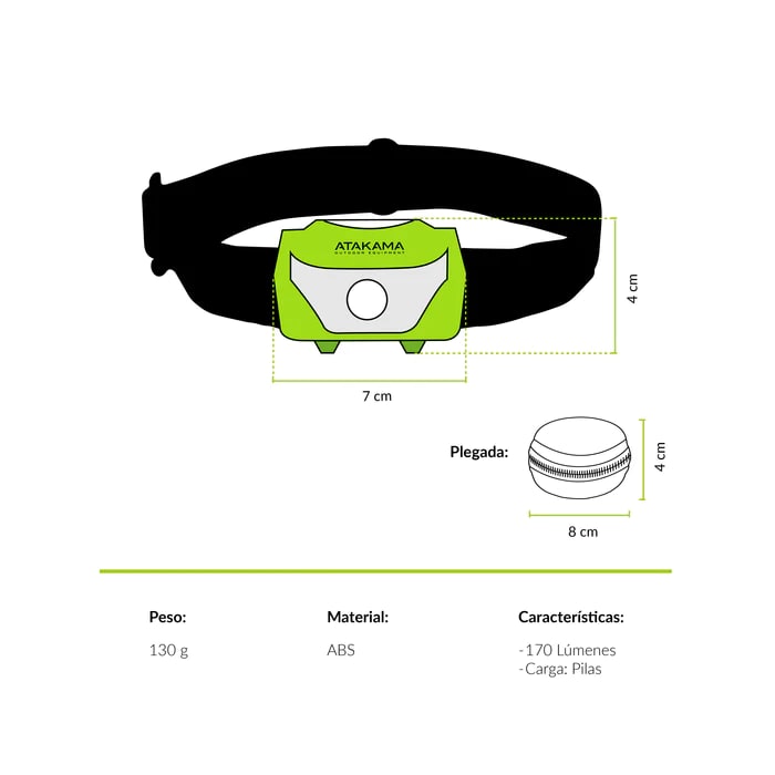 LINTERNA FRONTAL ALMA 170LUM10