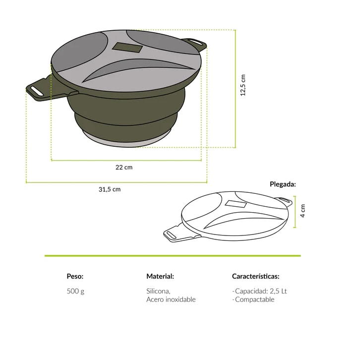 OLLA PLEGABLE MAQUI 2.5LT5