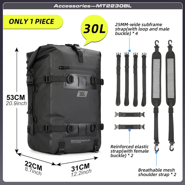 MOCHILA 30 LT . IMPERMEABLE NEGRO1