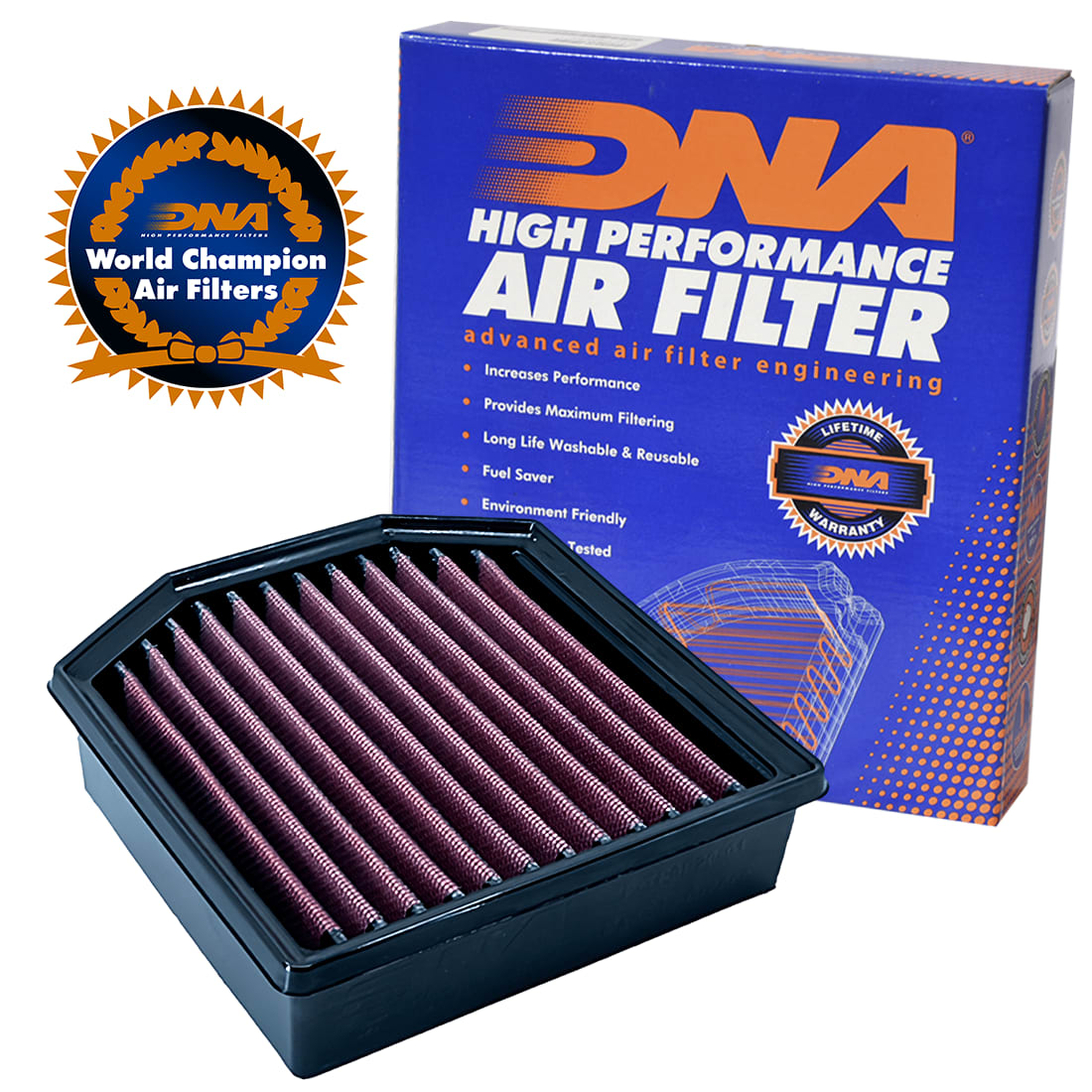 FILTRO DE AIRE ALTO FLUJO TRIUMPH TIGER 850 - TIGER 900 / DNA HIGH FLOW FILTERS1