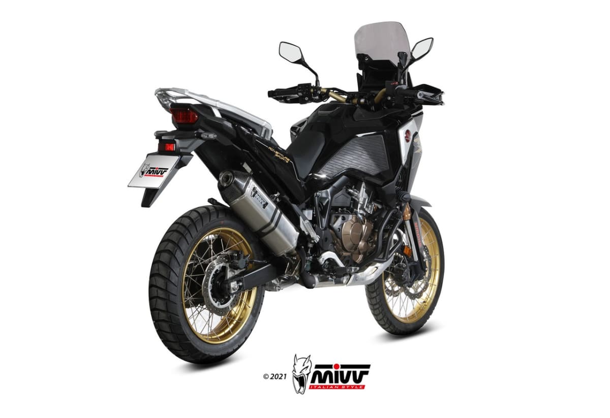 MIVV - ESCAPE HONDA AFRICA TWIN 1100/ADV SPORT (SLIP-ON ACERO INOX) PLATA2