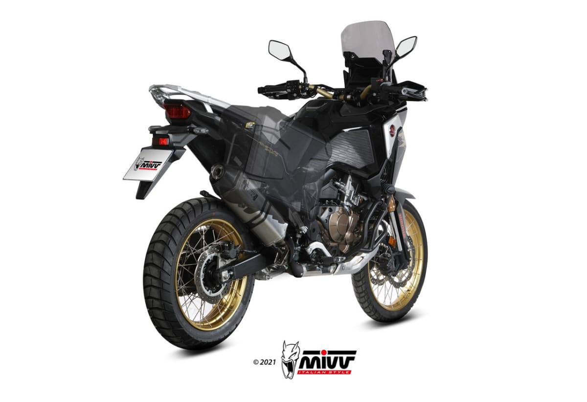 MIVV - ESCAPE HONDA AFRICA TWIN 1100/ADV SPORT (SLIP-ON ACERO INOX) PLATA3