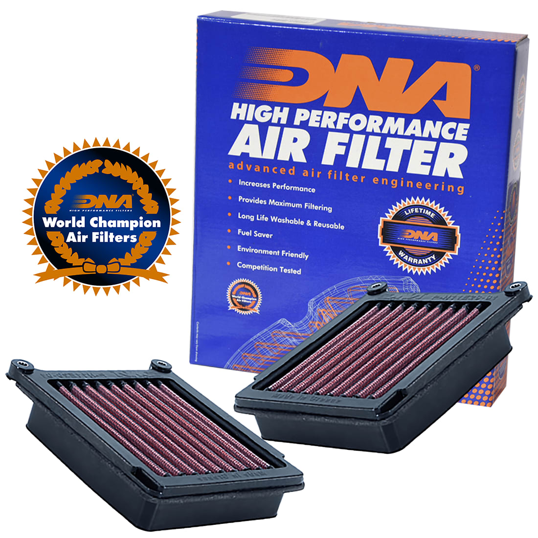 KIT 2 FILTROS DE AIRE ALTO FLUJO HONDA CRF 1100 AFRICA TWIN - DNA HIGH FLOW FILTERS1