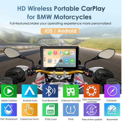 CARPLAY W702BS CON CONTROLADOR DE TRANSMISION BMW10