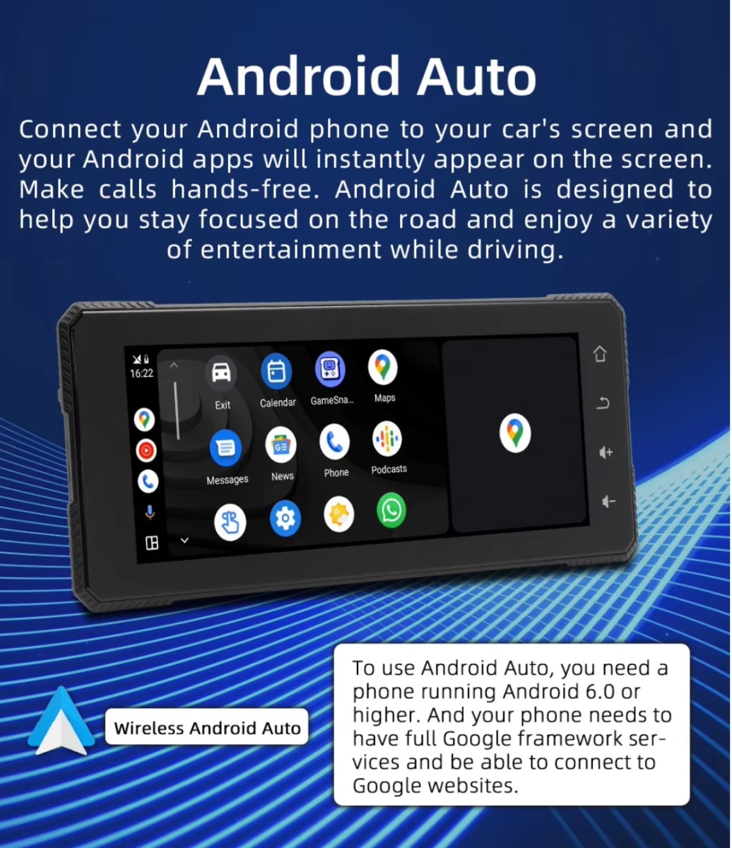 PANTALLA MOTO 6.86'' / CARPLAY / ANDROID AUTO / CÁMARA | BigTrail