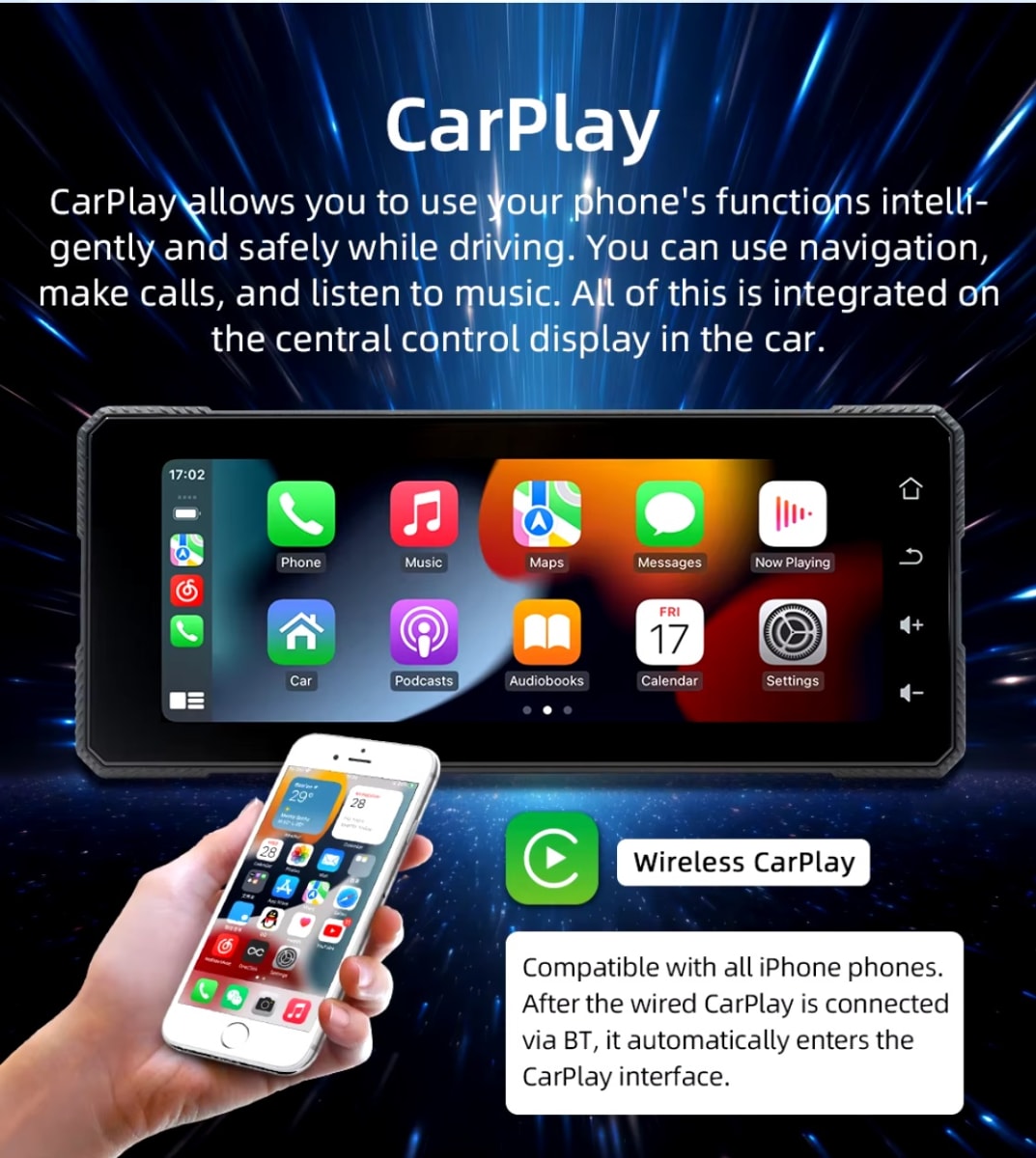 PANTALLA MOTO 6.86'' / CARPLAY / ANDROID AUTO / CÁMARA6