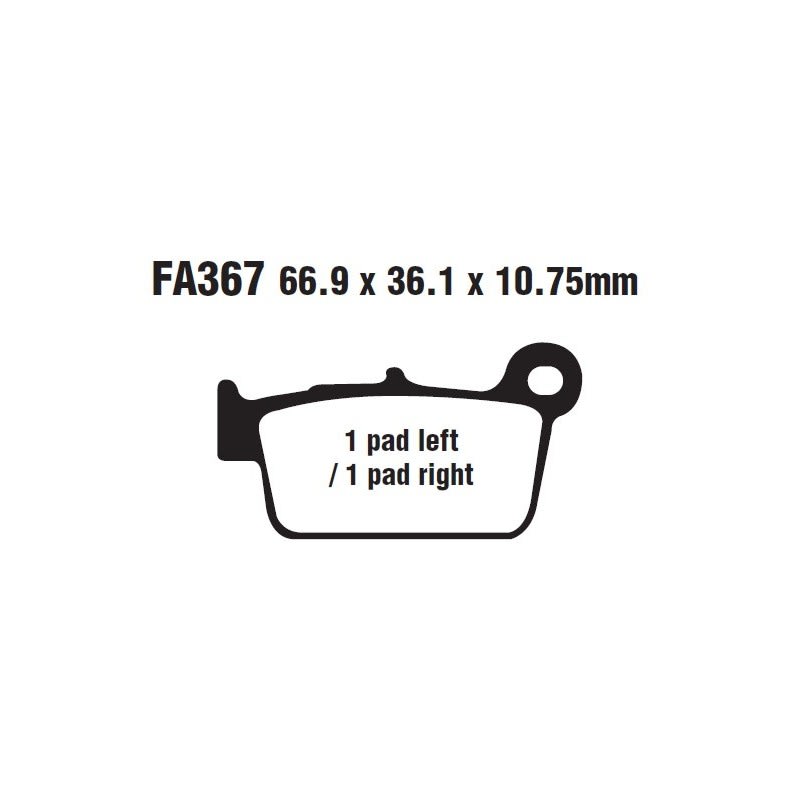 PASTILLA DE FRENO TRASERO MXS367 BETA - YAMAHA YZF 250/450 - YZ 2503