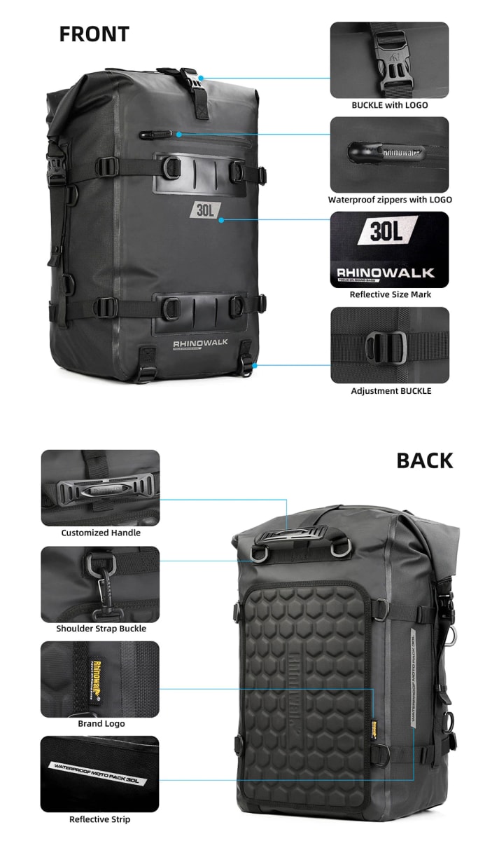 MOCHILA 30 LT . IMPERMEABLE NEGRO2