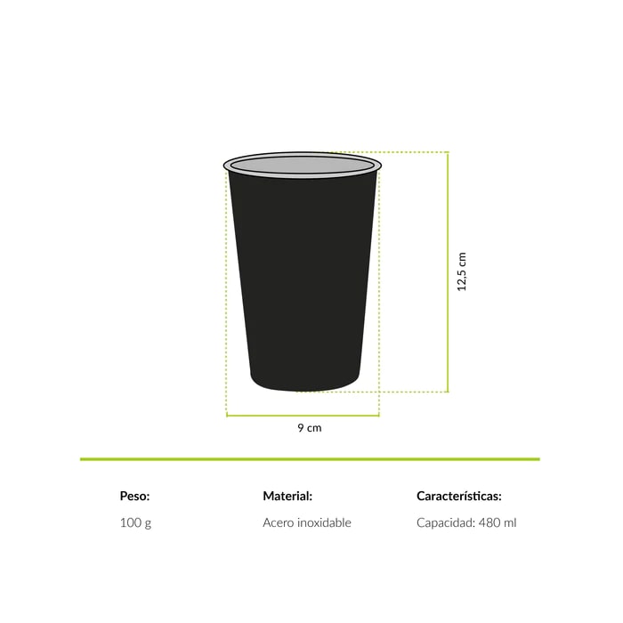 ATAKAMA - SET 4 VASOS ACERO FLORA 480ML4