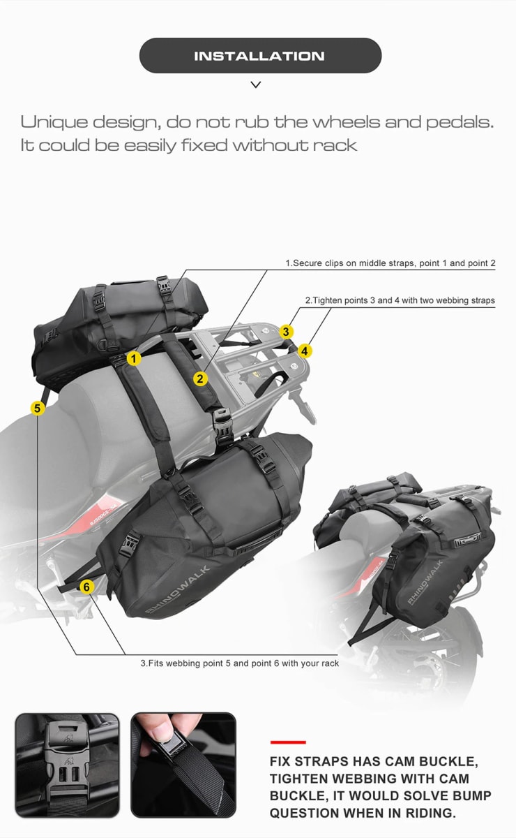 BOLSO  DE ASIENTO TRASERO 28 LT. IMPERMEABLE NEGRO2