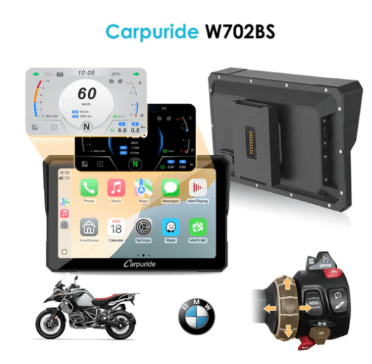 CARPLAY W702BS CON CONTROLADOR DE TRANSMISION BMW1
