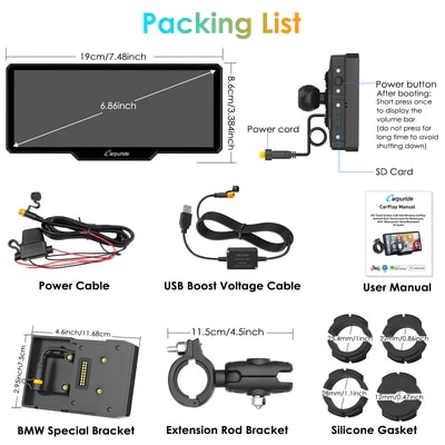 CARPLAY W619B CON SOPORTE PARA BMW3