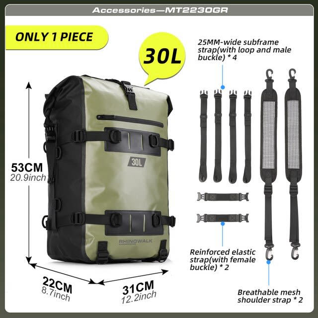 MOCHILA 30 LT . IMPERMEABLE OLIVE2