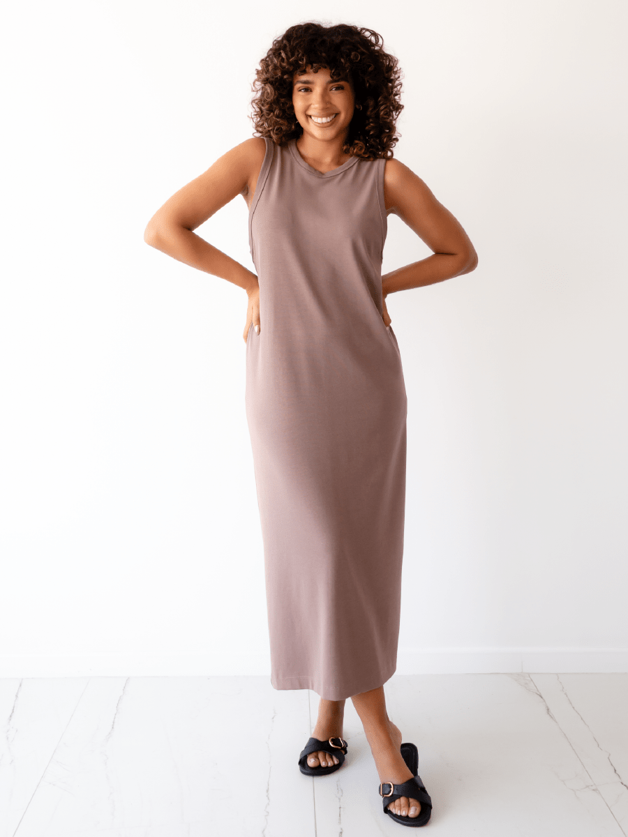 Vestido Rib Manga Cero