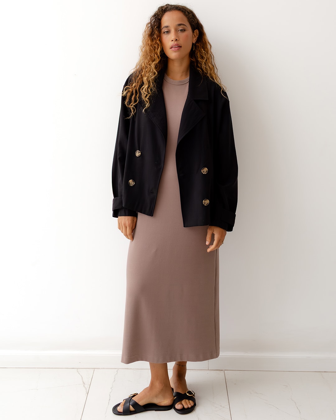 Vestido Rib Manga Cero