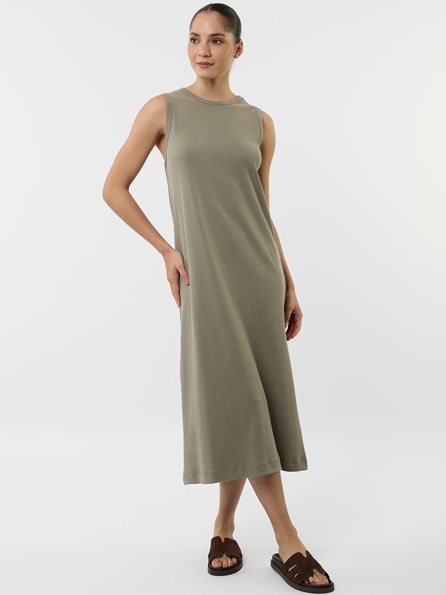 Vestido Rib Manga Cero