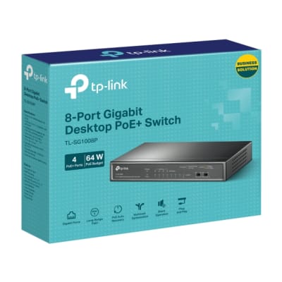 Switch Escritorio 8 Puertos Gigabit PoE+ TL-SG1008P TP-Link