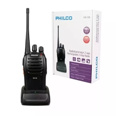 Radiotransmisor 2 Vías Recargable MD-108 Philco1