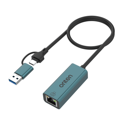 Adaptador USB-C/USB-A a RJ45 Onten