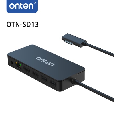 Hub 12 en 1 Surface - 2xHDMI/RJ45/2xUSB 3.0/2xUSB 2.0/QC 3.0/Jack 3.5mm/USB-C/DC 5.5/SD 3.0 Onten1