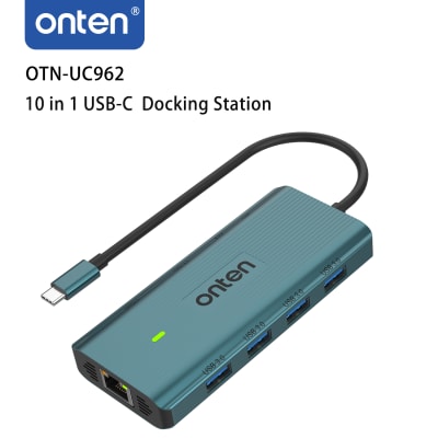 Hub 10 en 1 Multifunción - USB-C/HDMI/RJ45/TF 3.0/SD 3.0/4xUSB 3.0/Jack 3,5mm/USB-C 3.0 Onten