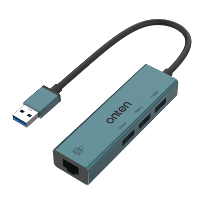 Hub 4 en 1 USB-A a USB 3.0x3 / RJ45 Onten