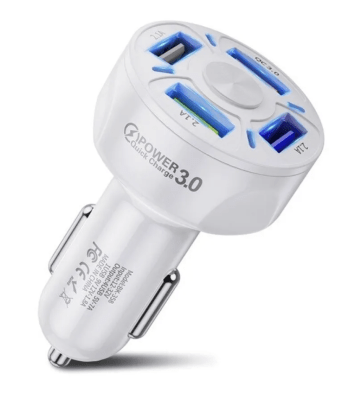 Cargador de Auto 4 Puertos USB 7a QC3.0 Carga Rápida 48w Uslion 3