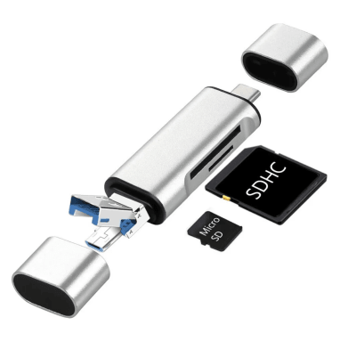 Lector de Tarjetas 3 en 1 USB 3.0 Dual - SD / TF / Micro SD