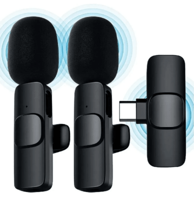Micrófonos Inalámbricos Solapa Lavalier para Celular USB-C