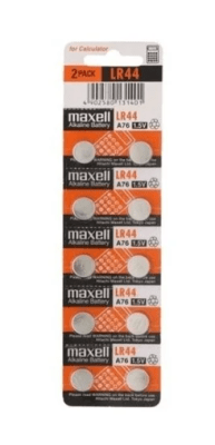 Pilas LR44 A76 1.5V x 10 Unidades Maxell