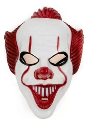 Máscara Plástica Payaso Diabólico Halloween