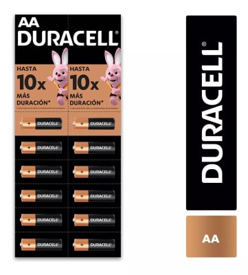 Pilas Alcalinas Tamaño AA x 12 Unidades Duracell