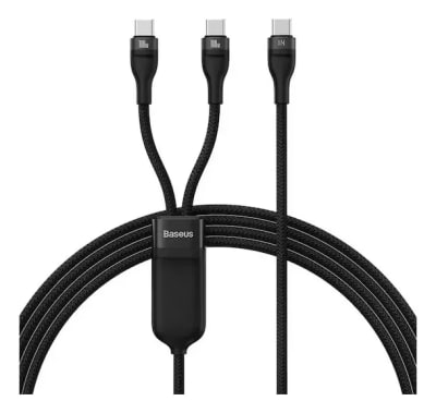 Cable USB-C 2 en 1 Carga Rápida 100W 20V Baseus1
