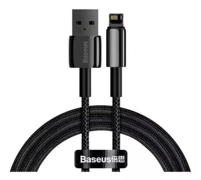 Cable USB-A a iPhone Lightning Tungsten Gold 1 Metro Baseus1