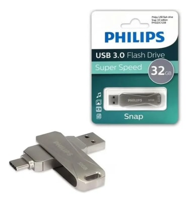 Pendrive Snap USB-A/USB-C 3.0 32 GB Philips