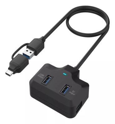 Hub 4 en 2 USB-C/USB-A de 4 Puertos USB 3.0 Onten
