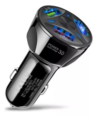 Cargador de Auto 3 Puertos USB 12-24v