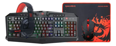 Kit Gamer 4 en 1 Teclado + Mouse + Mouse Pad + Audífonos S101-BA Redragon1