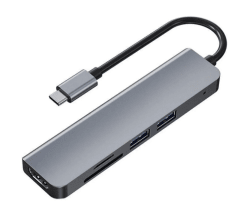 Hub 5 en 1 USB-C - HDMI / 2x USB 3.0 / TF / SD 0