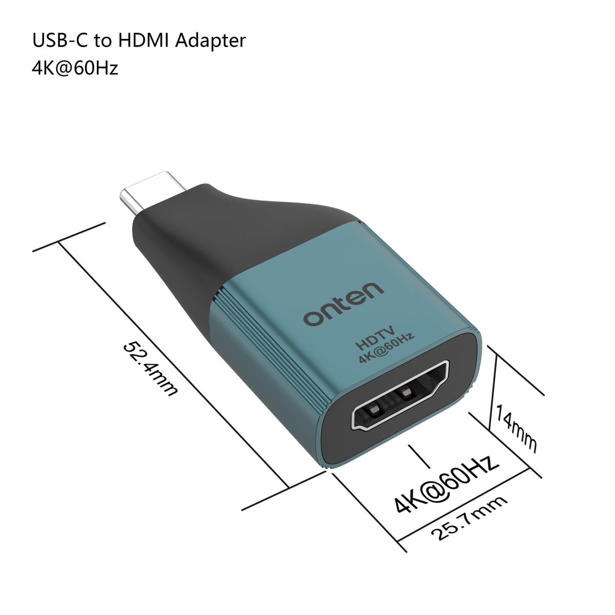 Adaptador USB-C a HDMI 4K@60Hz Onten4