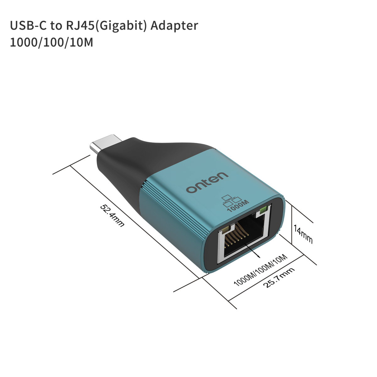 Adaptador USB-C a RJ45 1000M Onten4