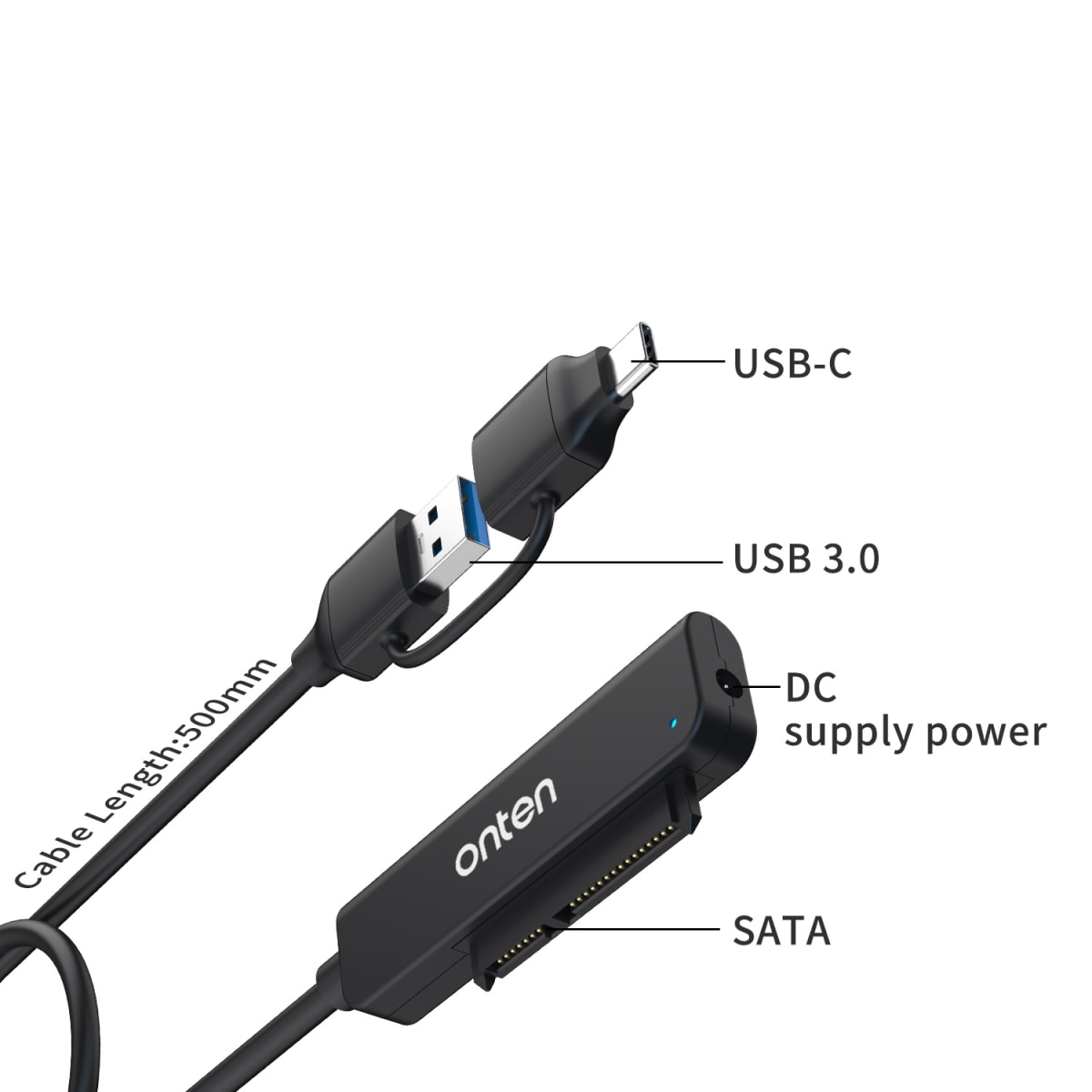 Adaptador USB-C/USB 3.0 a SATA Onten3
