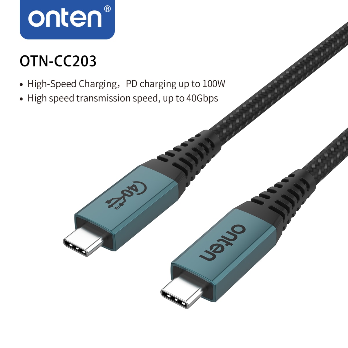 Cable de Carga USB4 y Thunderbolt Onten3