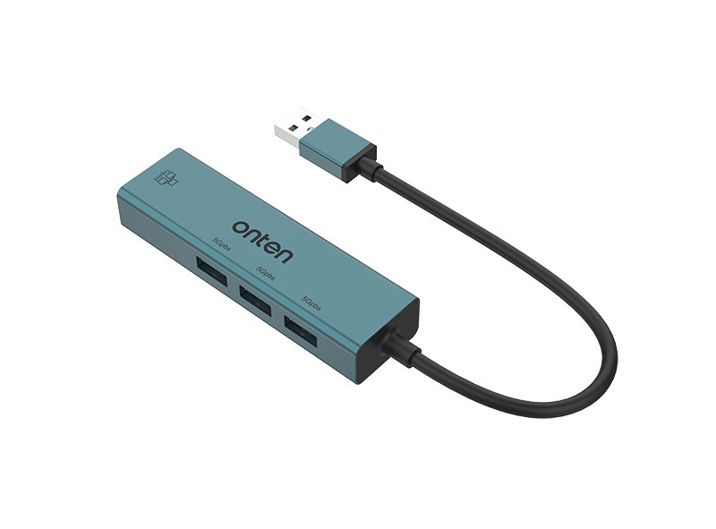Hub 4 en 1 USB-A a USB 3.0x3 / RJ45 Onten2