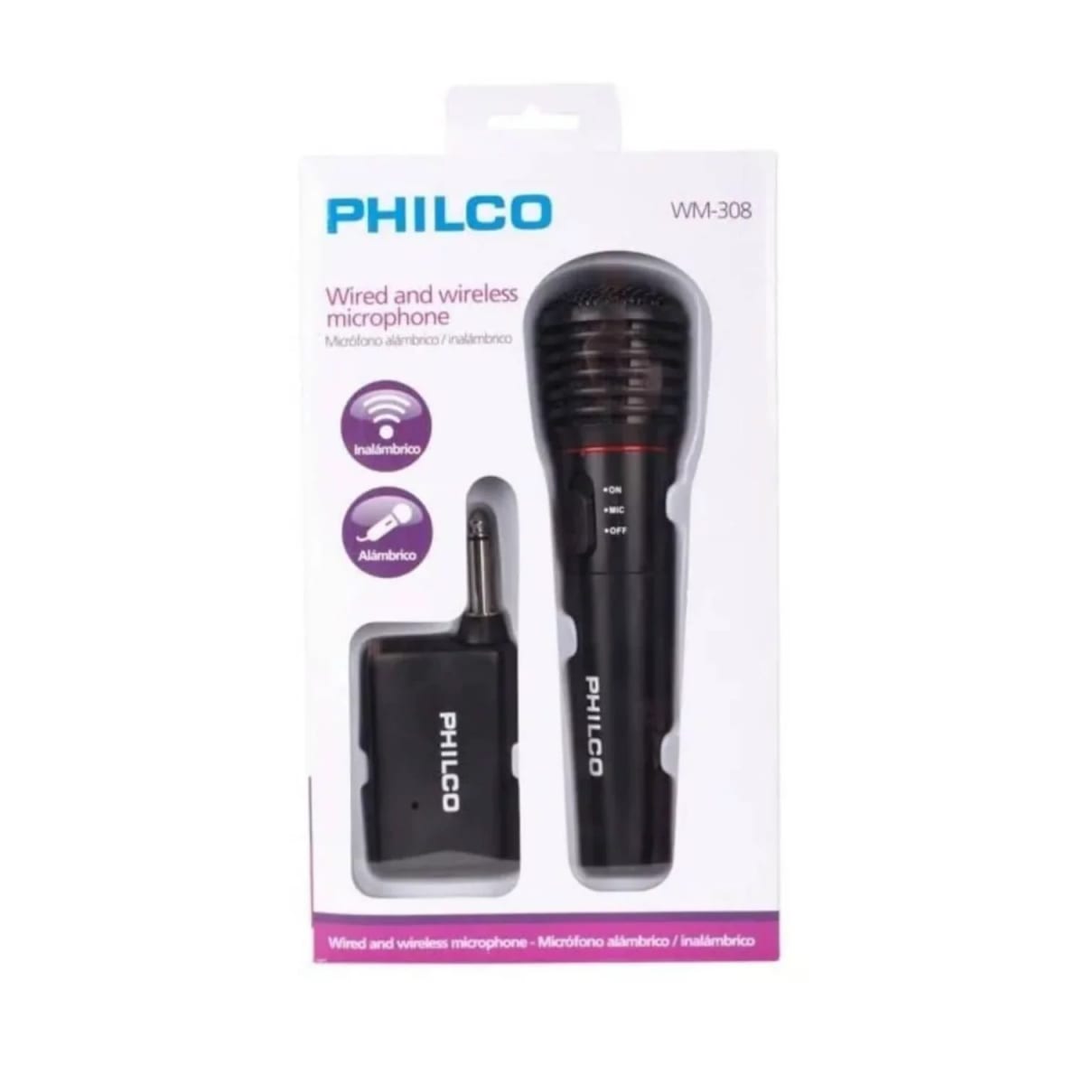 Micrófono Alámbrico / Inalámbrico WM-308 Philco2