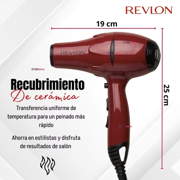 Set Estilizador Control de Frizz Secador y Planchita 2000W Revlon2