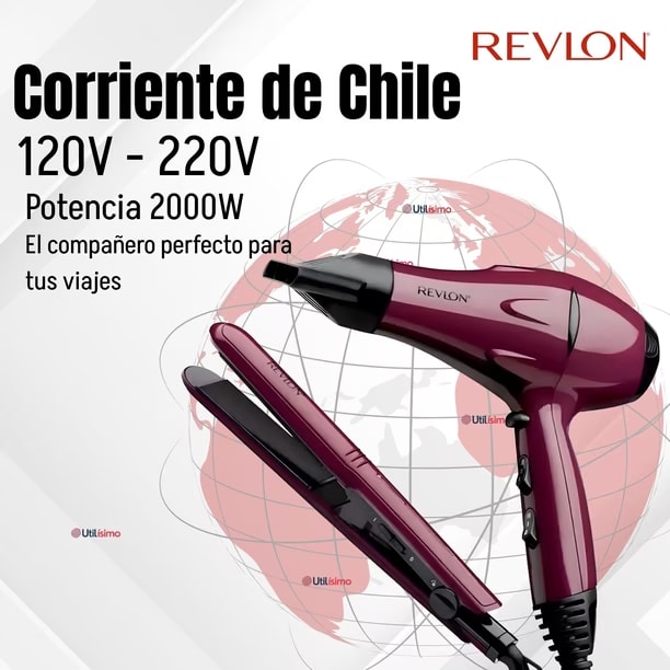 Set Estilizador Control de Frizz Secador y Planchita 2000W Revlon4