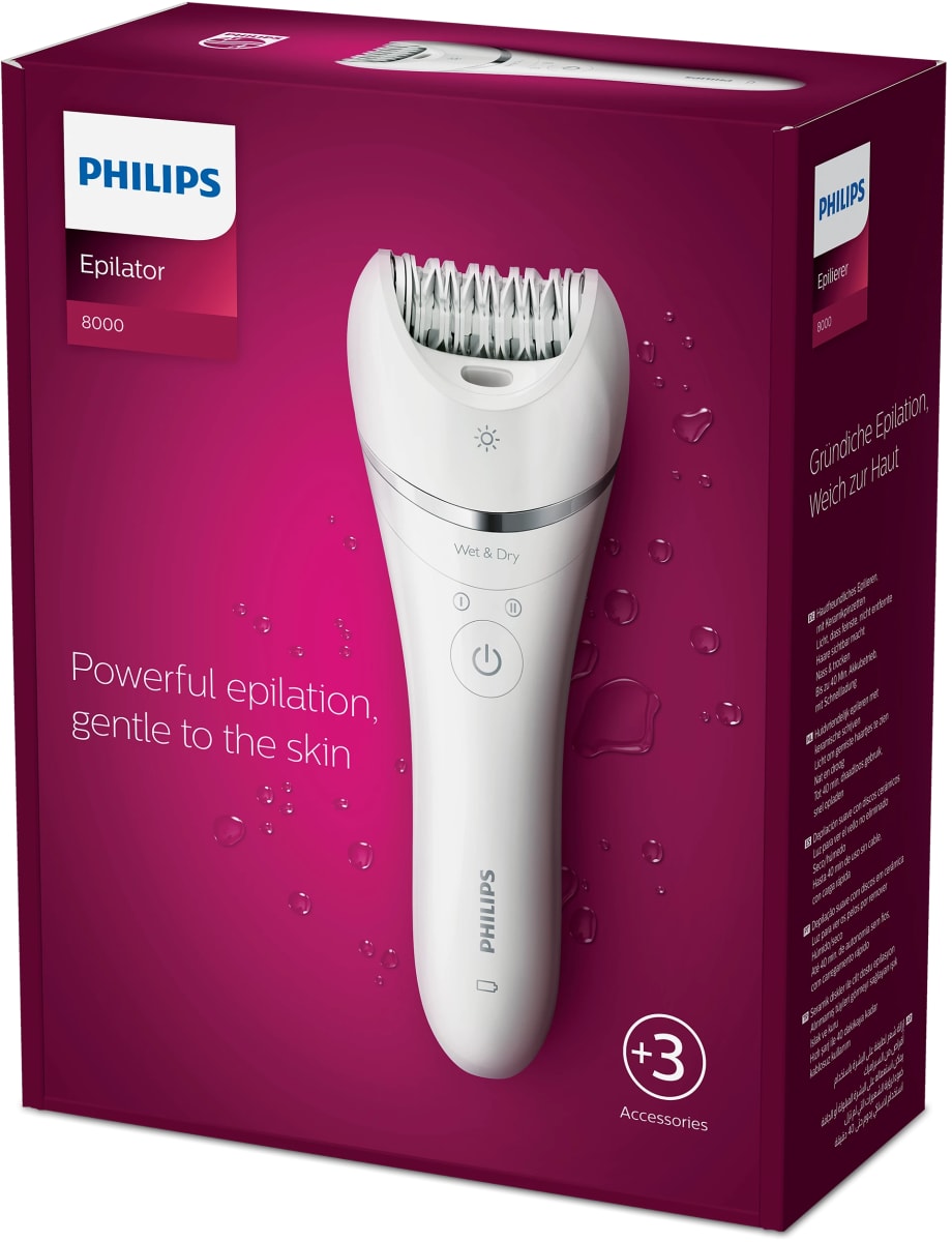 Depiladora Eléctrica Seco y Húmedo Epilator 8000 BRE700/00 Philips6
